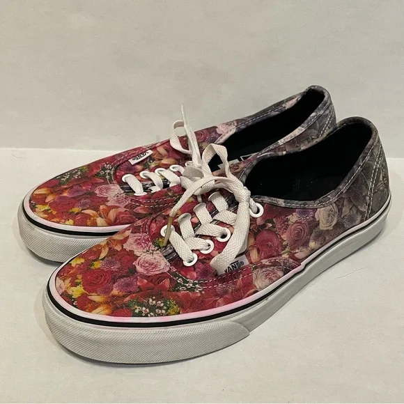 Vans Off The Wall Roses Floral Fade Lace-Up Sneakers Shoes, Men 7.5 / Women 9 - Picture 1 of 8